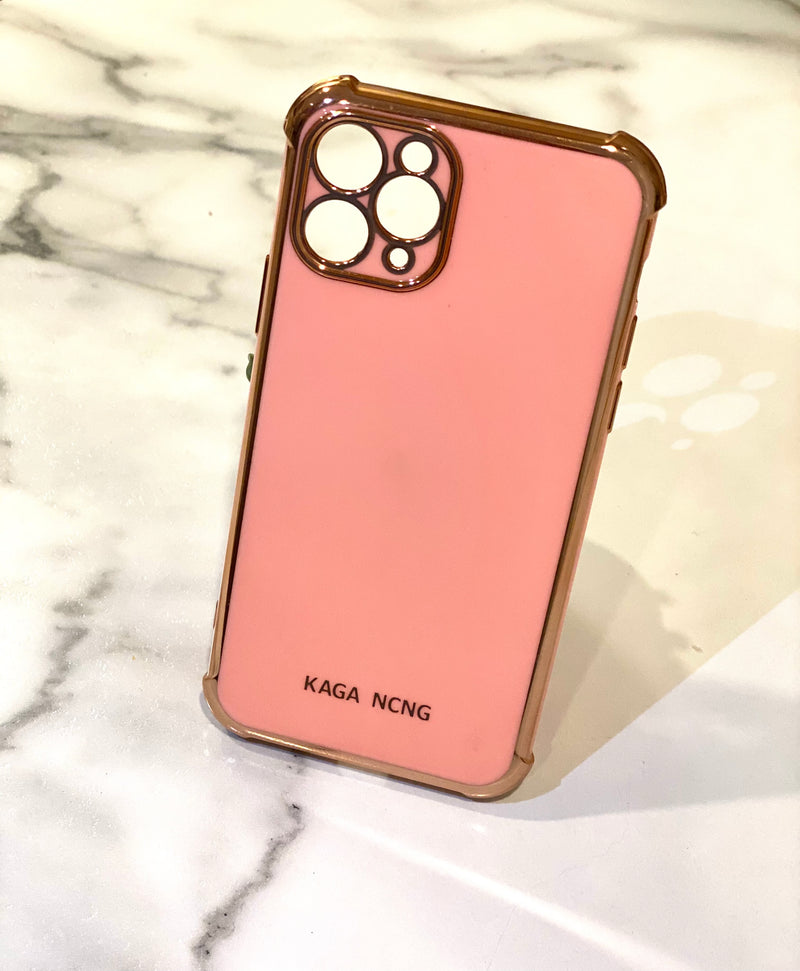 Pink Gold Trim iPhone Case