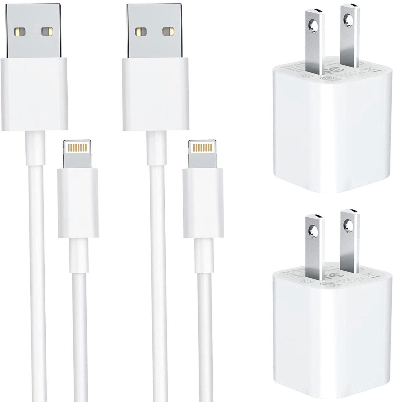 Bundle - 2 USB Cables(3 FT) w/ 2 Adapters